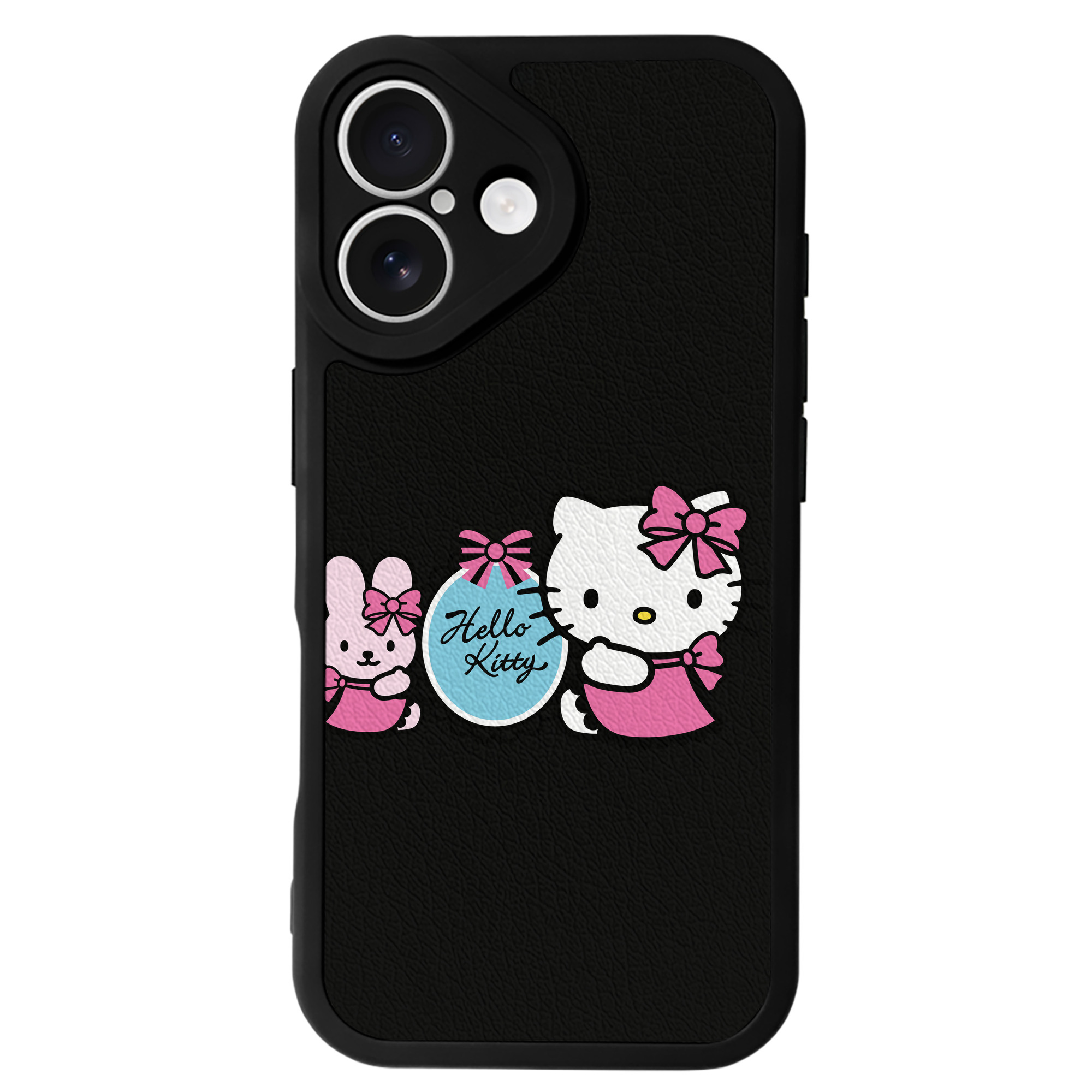 （画像用） Hello Kitty ハローキティ 【iPhone 16シリーズ対応】シリコンスマホケース（レザー調） 材質：シリコン